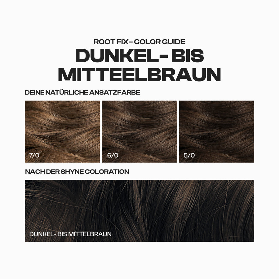 Dunkel- bis Mittelbraun